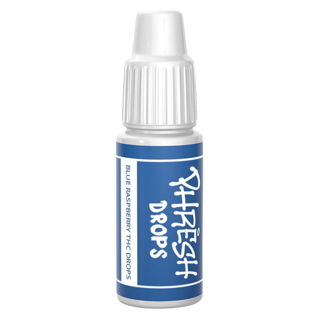 PHRESH THC DROPS - Blue Raspberry THC Drops - Hybrid - 2.3ml