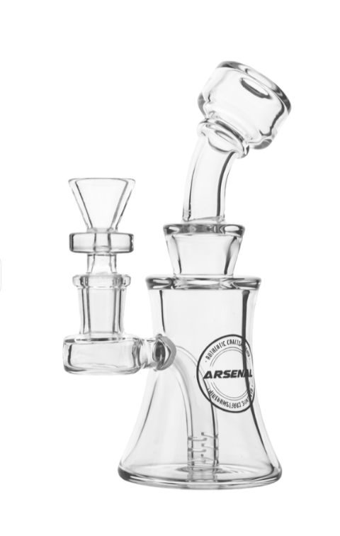 6" Arsenal Mini Prism Curve Bong - Clear
