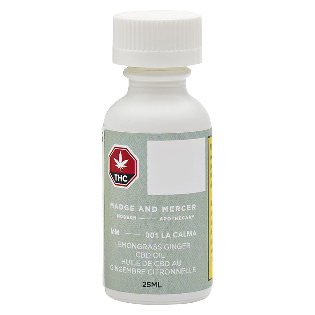 MADGE AND MERCER Modern Apothecary - MM_001 La Calma Lemongrass Ginger CBD Oil - 25ml