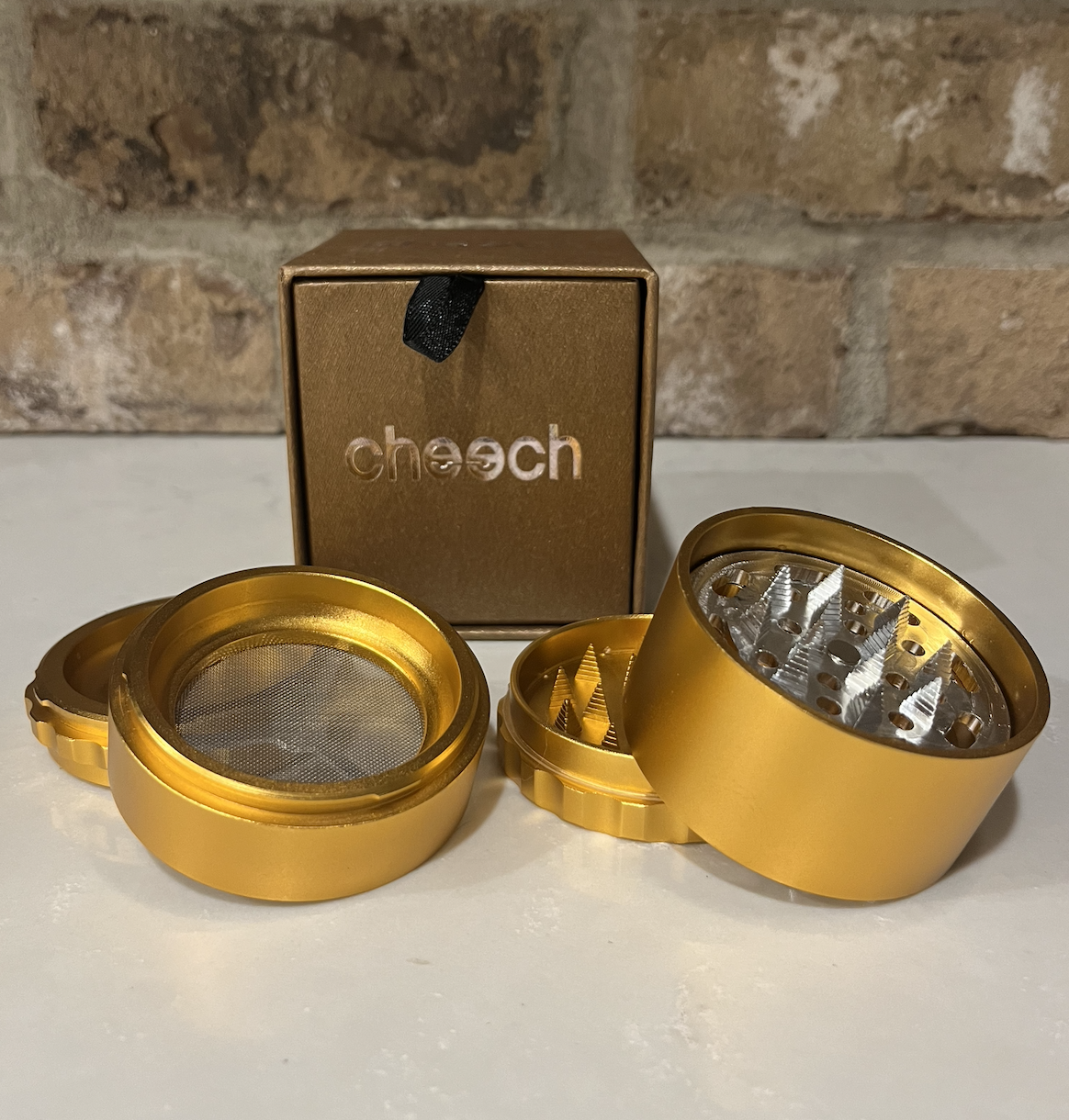Cheech 63mm 4pc Grinder - Gold