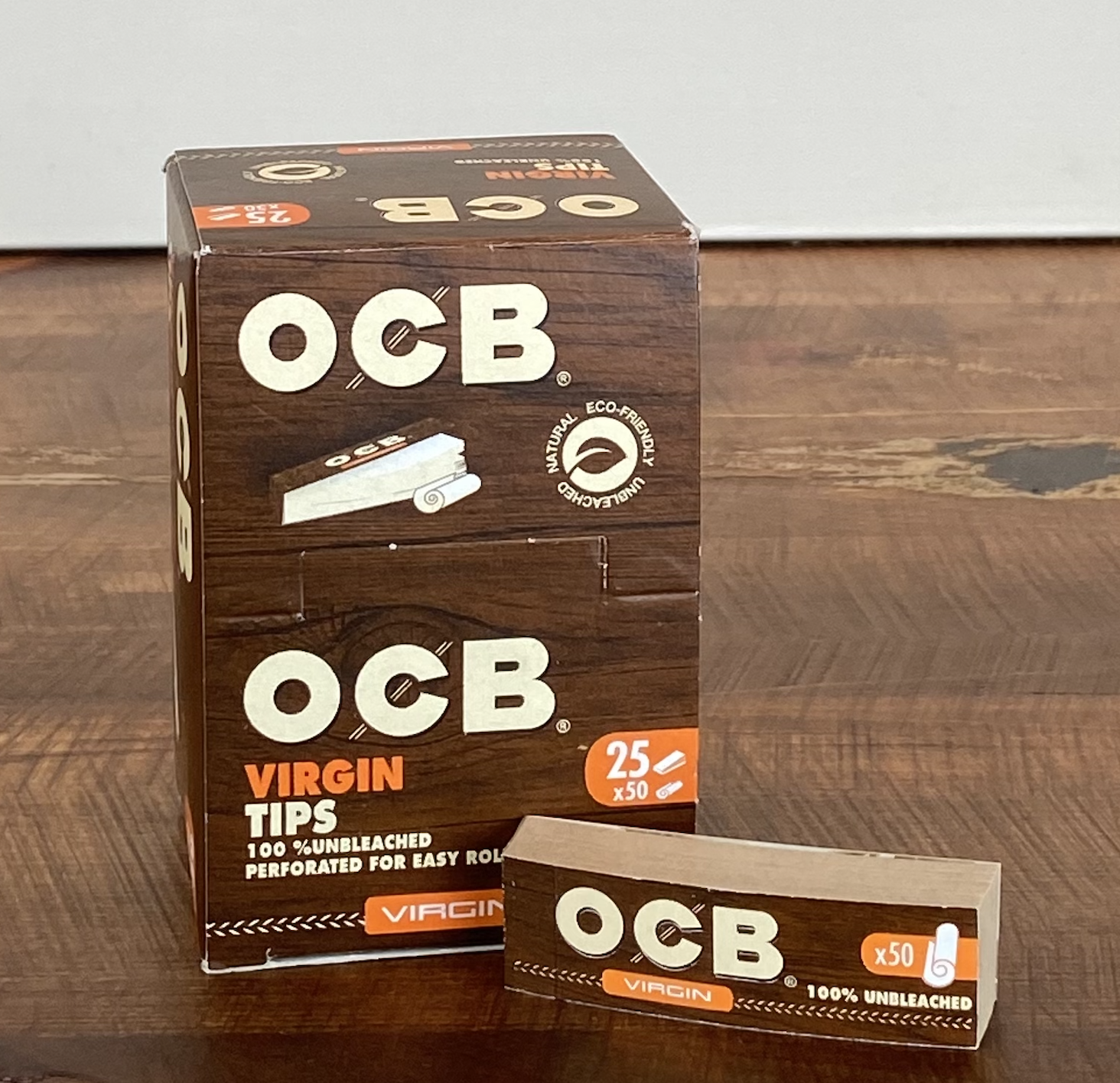 OCB Virgin Unbleached Perforated Filters, 50 per Booklet