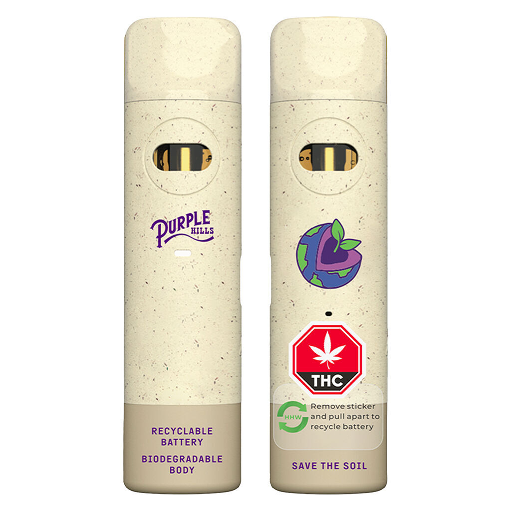 Purple Hills - 95+ Peachy Tree AIO Biodegradable - Sativa - 0.95g