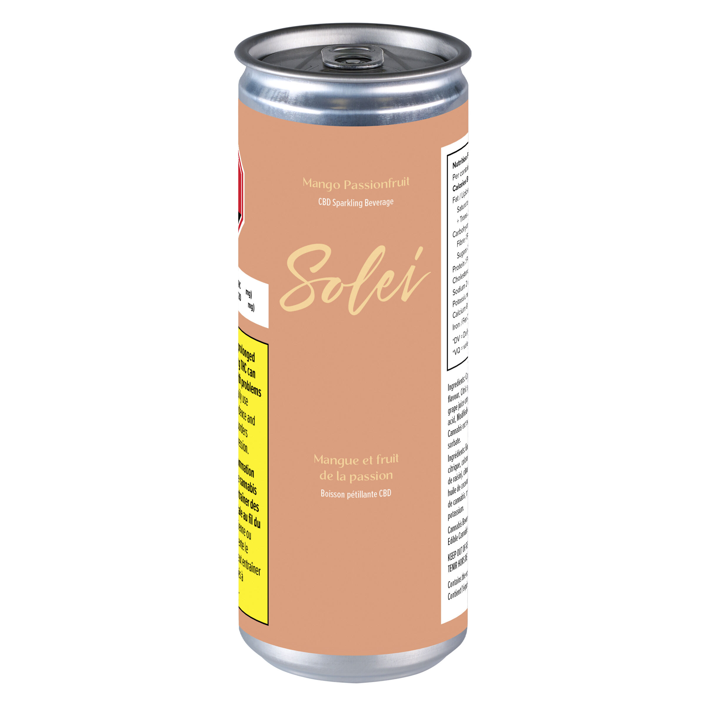 Solei - Mango Passionfruit CBD Sparkling Beverage - Hybrid - 355ml