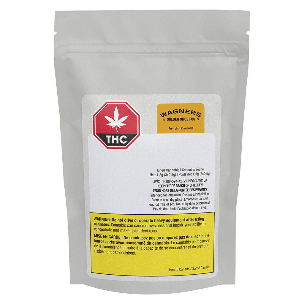 WAGNERS - Golden Ghost OG Pre-Roll - Indica - 3x0.5g