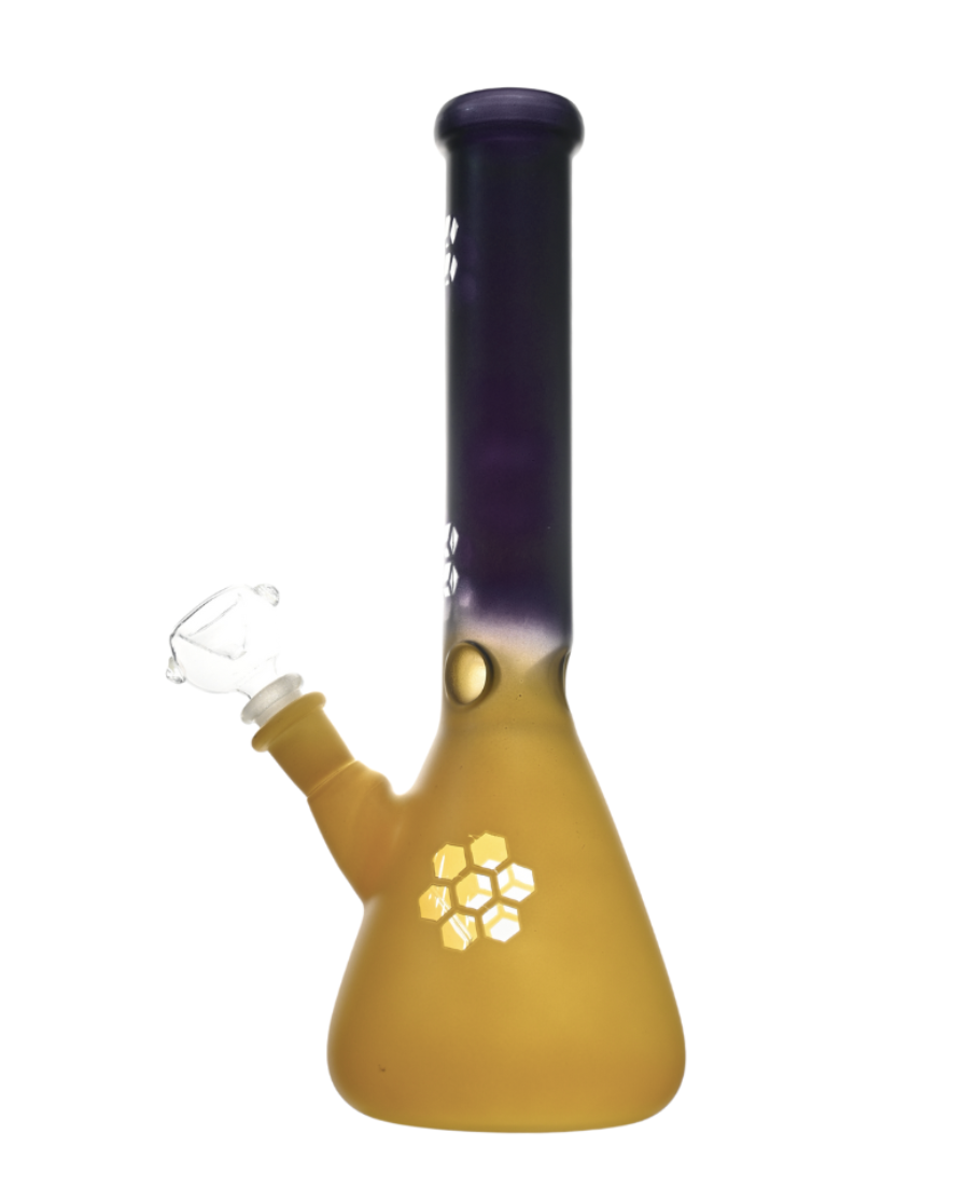 12" Honeycomb Frosted Glass Beaker