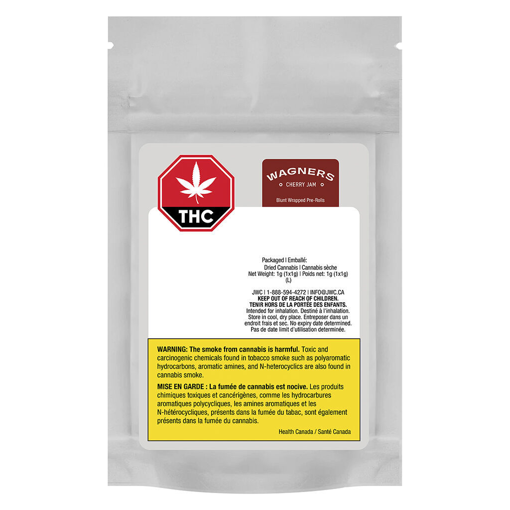 Wagners - Cherry Jam Blunt Wrapped Pre-Roll - Hybrid - 1x1g