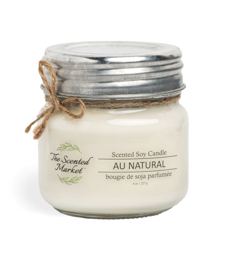 Signature AU NATURAL/SCENT FREE Soy Wax Candle 8oz