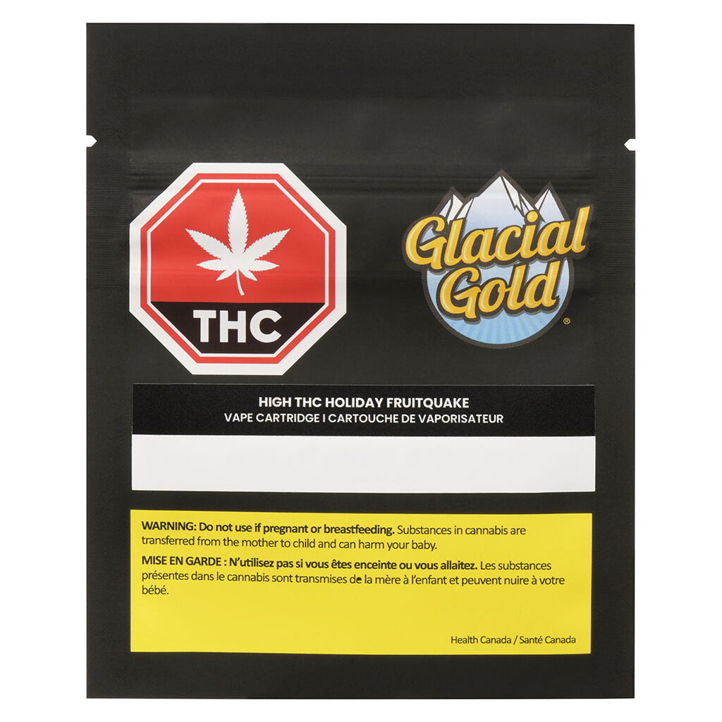 Glacial Gold - High THC Holiday Fruitquake 510 Thread Cartridge - Blend - 1g