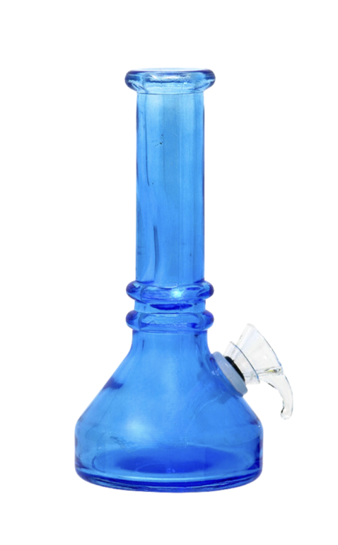6" Blueberry Bright Mini Beaker Bong - Blue