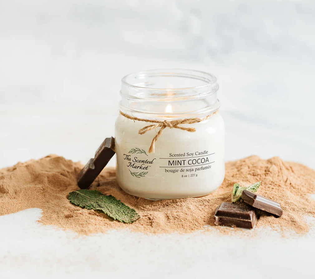 MINT COCOA Soy Wax Candle 8 oz