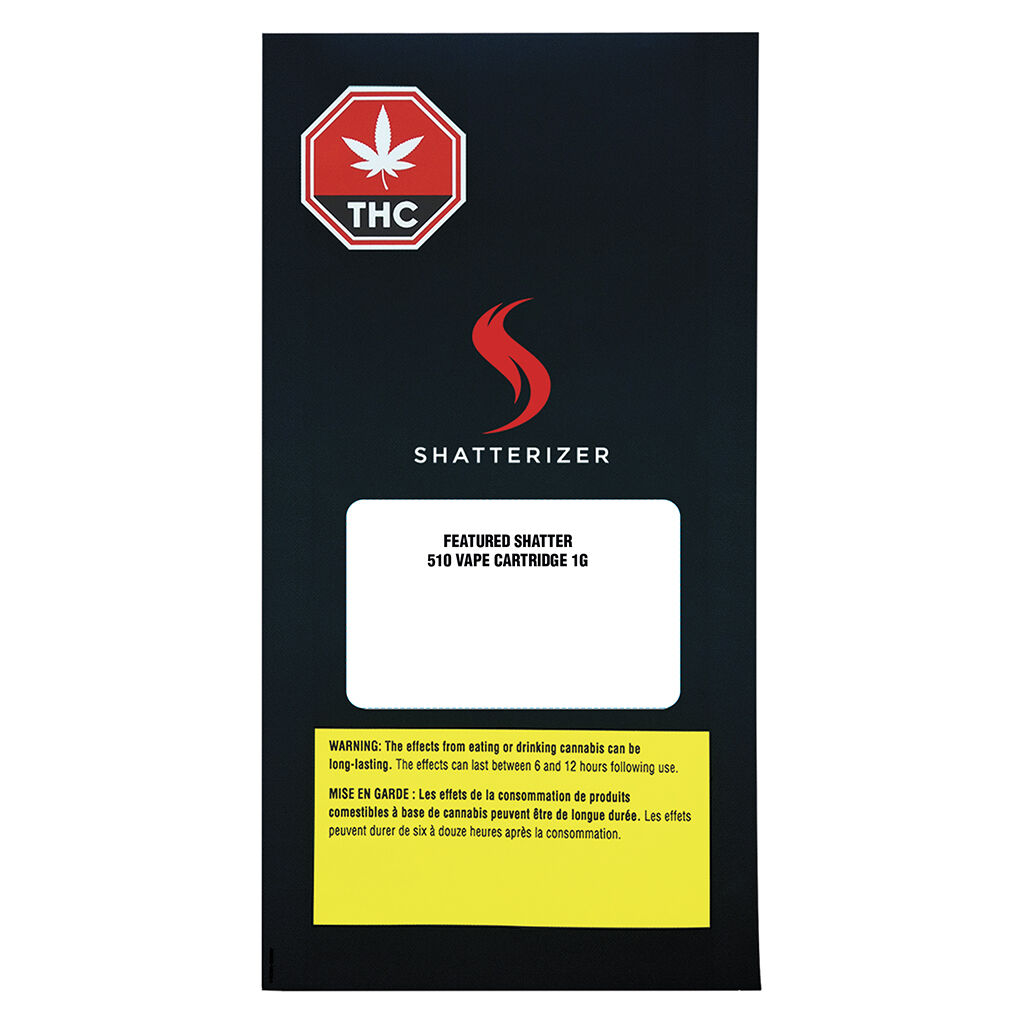 Shatterizer - Featured Liquid Shatter 510 Thread Cartridge - Hybrid - 1g