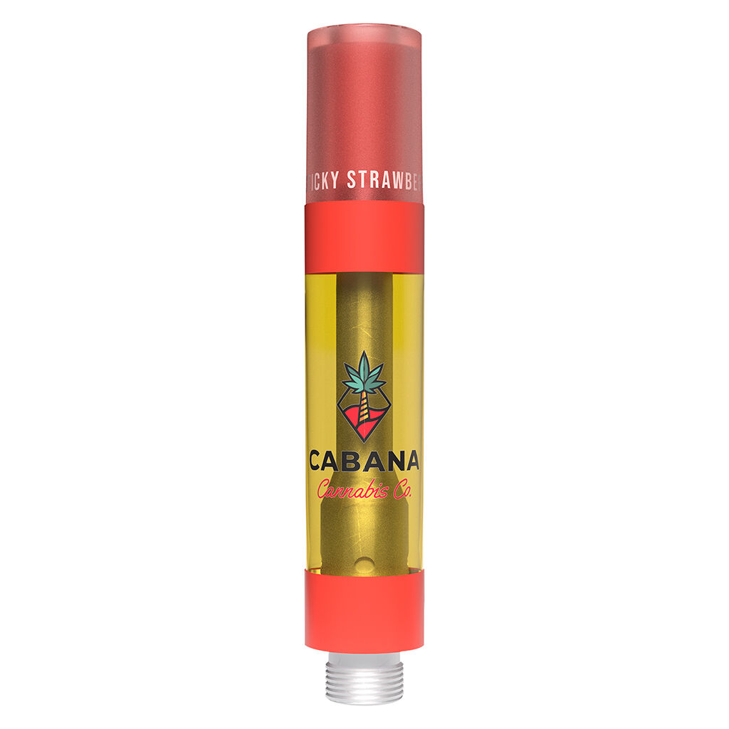 Cabana Cannabis Co. - Sticky Strawberry Liquid Diamond Vape Cartridge - Sativa - 0.95g