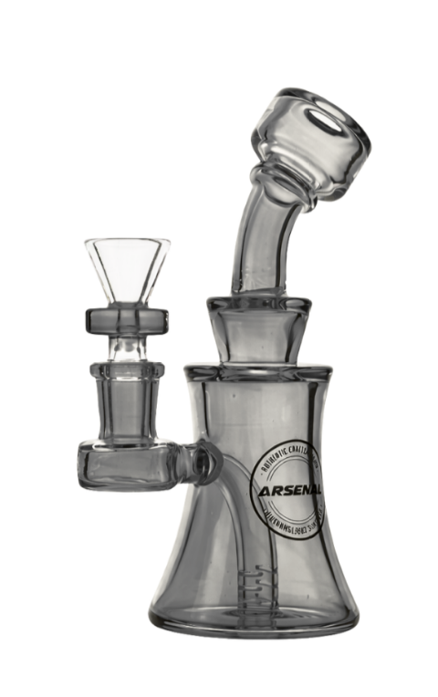 6" Arsenal Mini Prism Curve Bong - Black