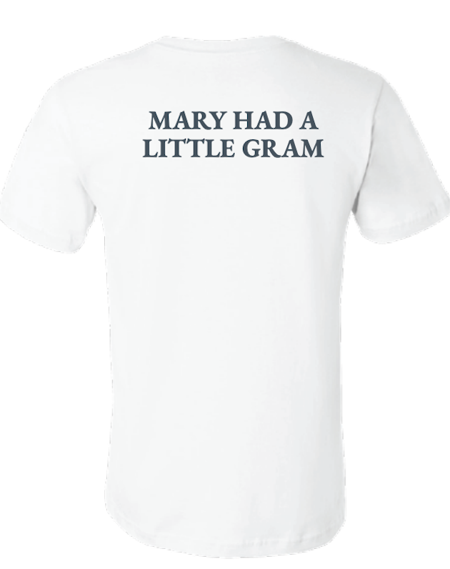 NEW Farmhouse t-shirt - white (MARY HAD A LITTLE GRAM)