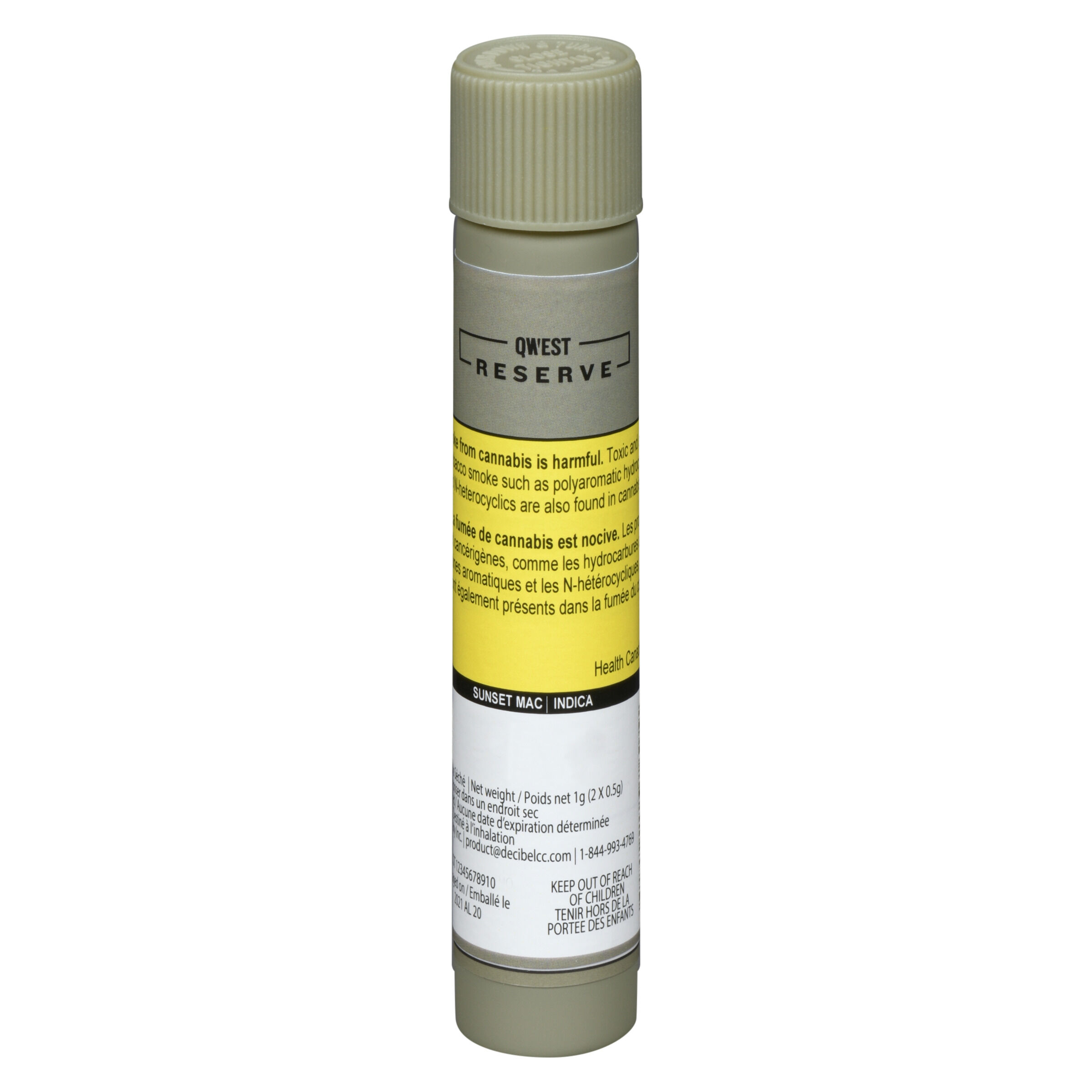 Qwest Reserve - Sunset Mac Pre-Roll - Qwest Reserve - Sunset Mac - 2x0.5g
