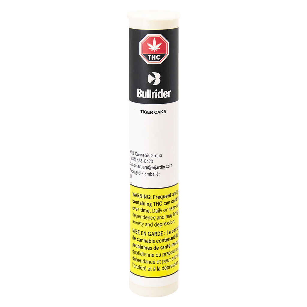 Bullrider - Tiger Cake Pre-Roll - Hybrid - 1x1g