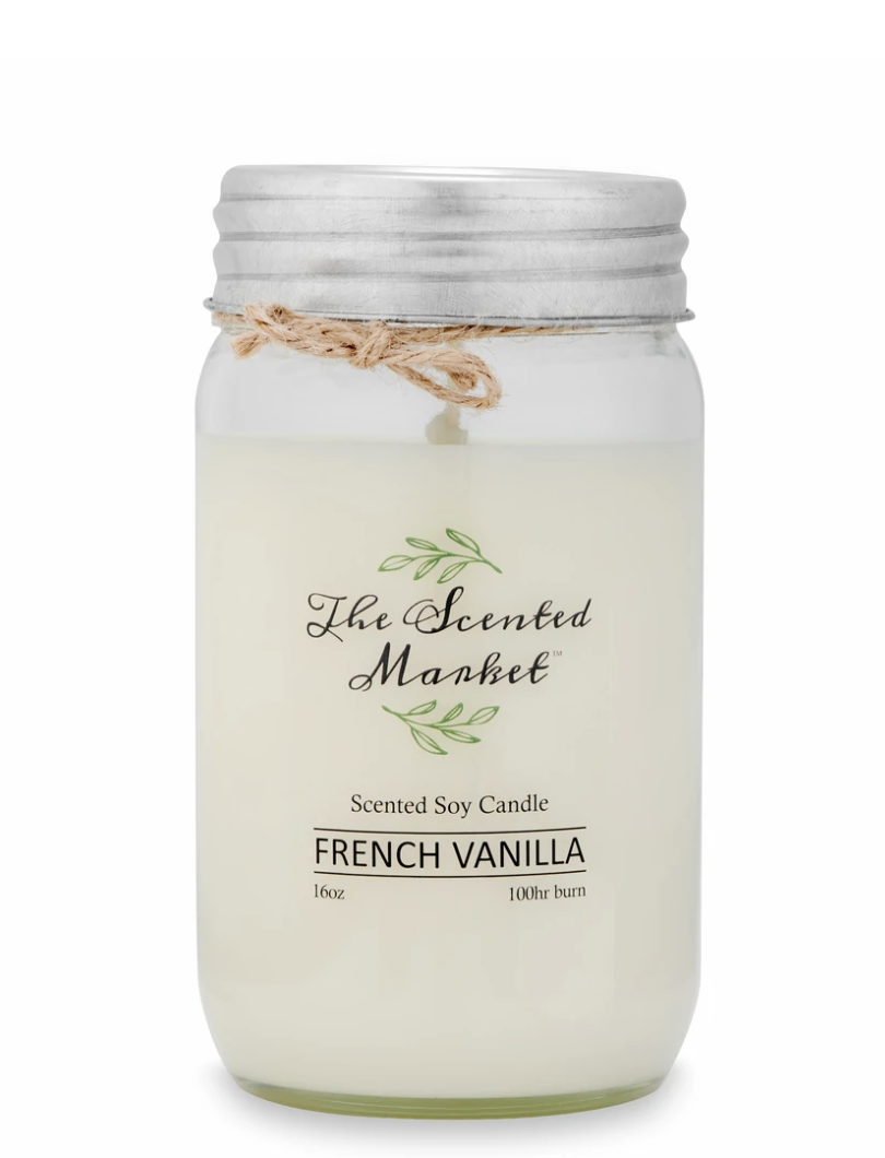 Signature FRENCH VANILLA Soy Wax Candle 16oz