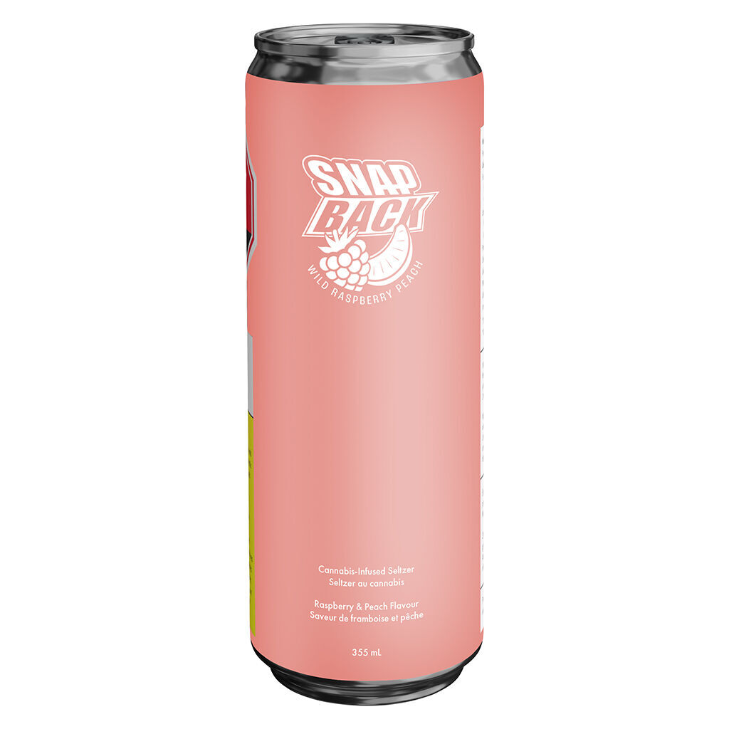 Snap Back - Wild Raspberry Peach Seltzer - Hybrid - 355ml