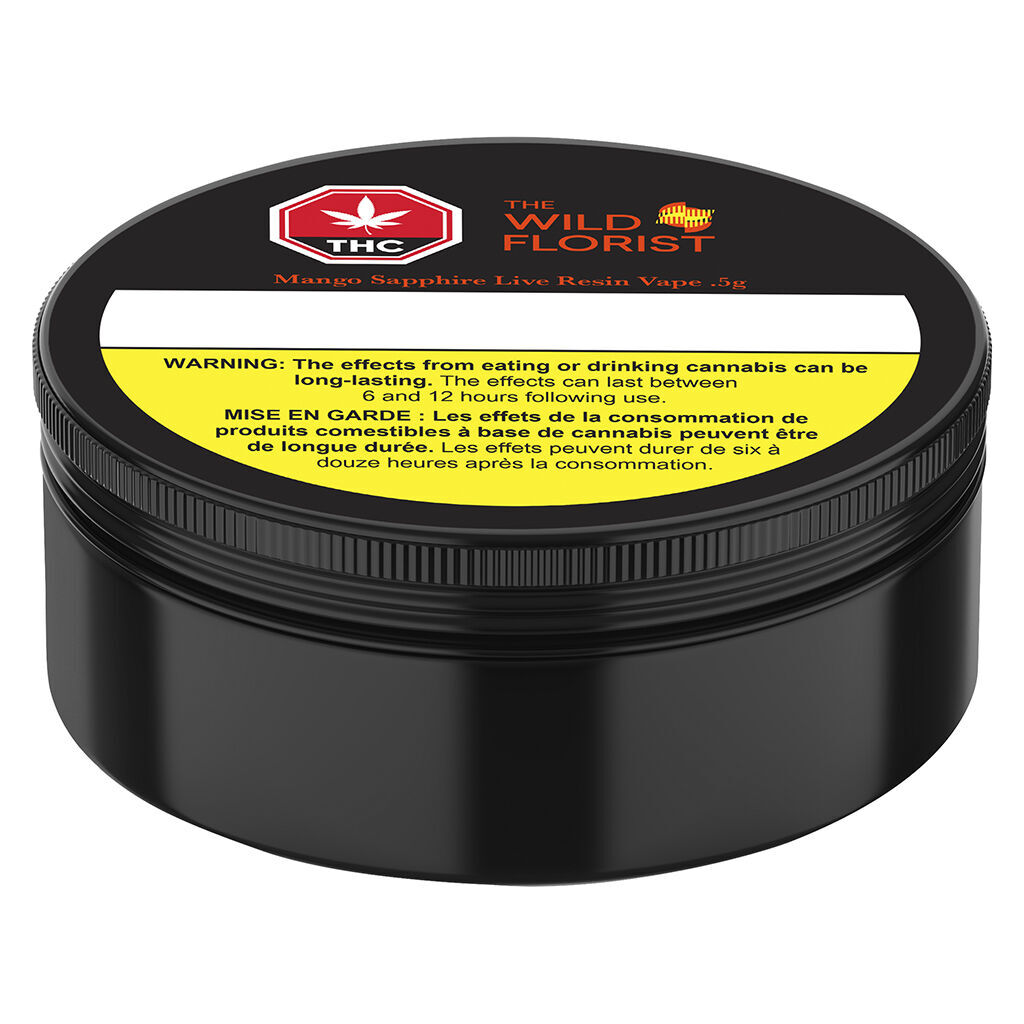 The Wild Florist - Mango Sapphire Live Resin 510 Thread Cartridge - Hybrid - 0.5g