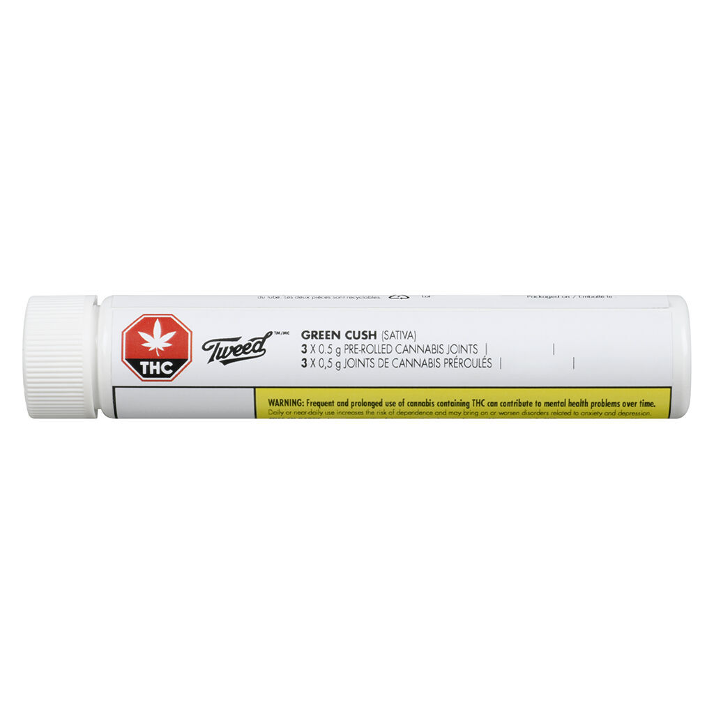 Tweed - Green Cush Pre-Roll - Tweed - Green Cush - 3x0.5g