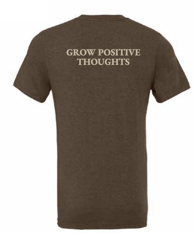 NEW Farmhouse t-shirt - heather brown (GROW POSITIVE THOUGHTS)