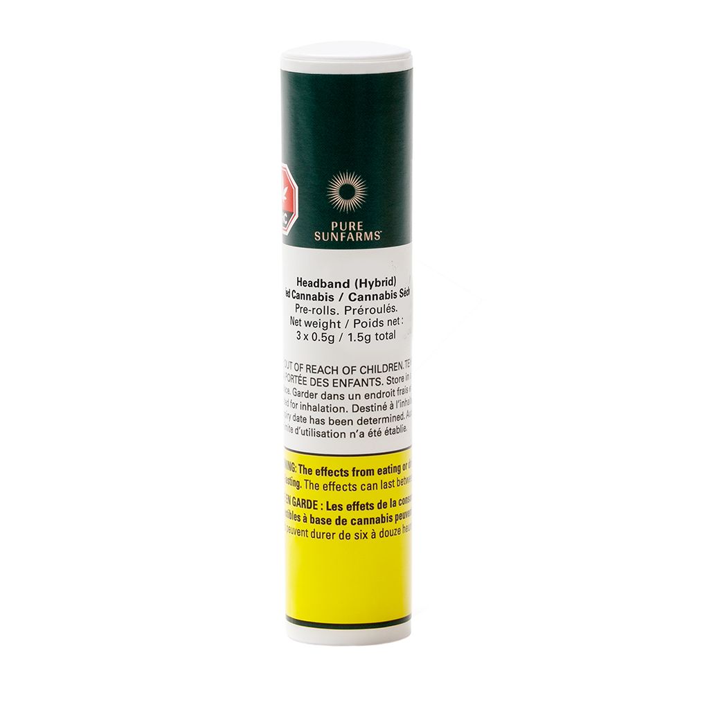 Pure Sunfarms - Headband Pre-Roll - Pure Sunfarms - Headband - 3x0.5g