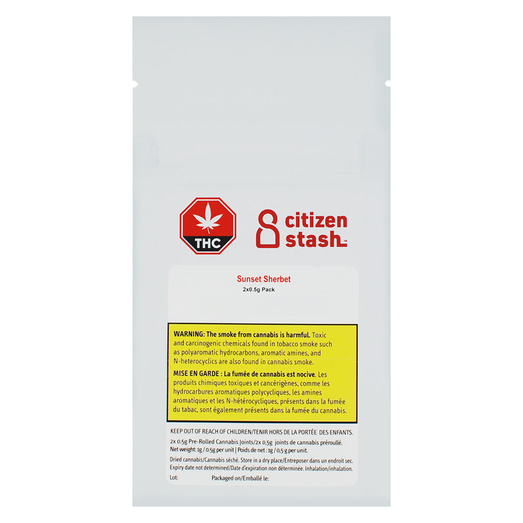 Citizen Stash - Sunset Sherbet Pre-Roll - Indica - 3x0.5g
