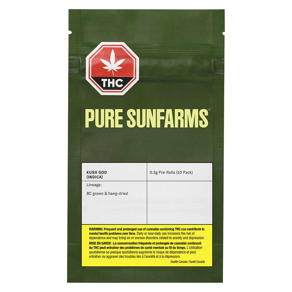 Pure Sunfarms - Kush God Pre-Roll - Indica - 10x0.3g