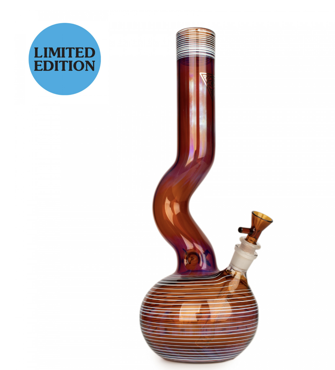 16" Kick Back Bubble Base Water Pipe (Limited Edition) - Amber