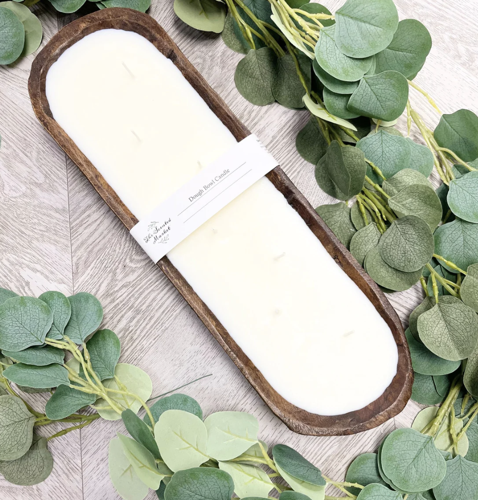 Signature EUCALYPTUS LAVENDER Long Dough Bowl Candle