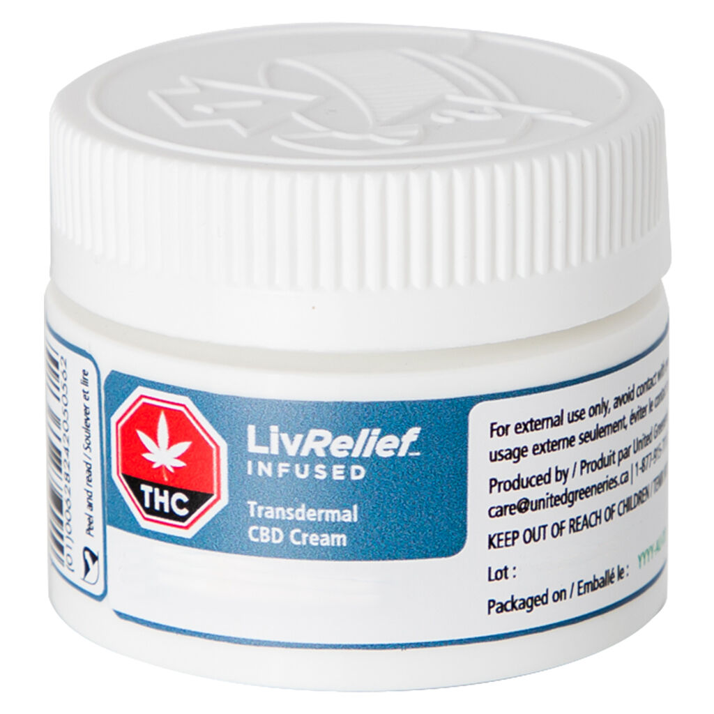 LivRelief - Transdermal CBD Cream - Hybrid - 50ml