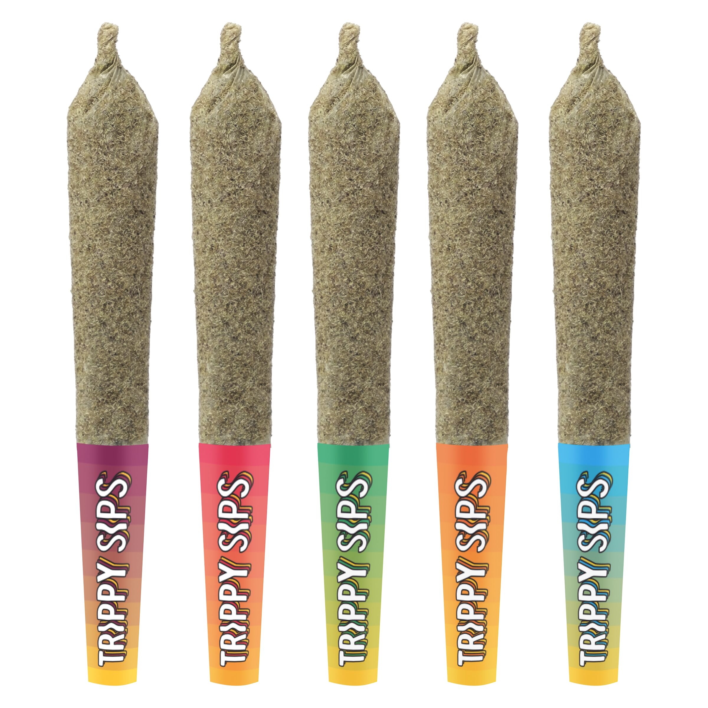 Trippy Sips - Juicy 5 Variety Pack Infused Pre-Roll - Hybrid - 5x0.5g