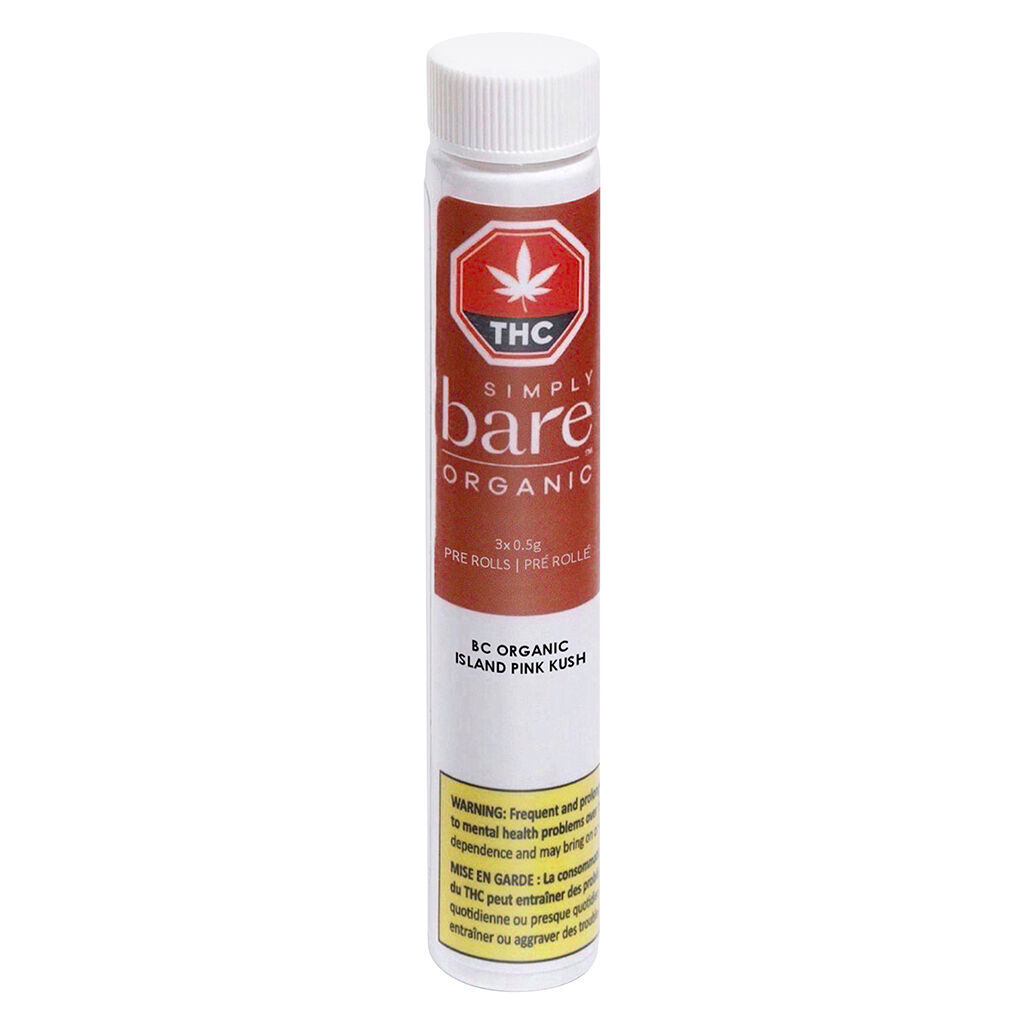 Simply Bare - BC Organic Island Pink Kush Pre-Roll - Simply Bare - BC Organic Island Pink Kush - 3x0.5g