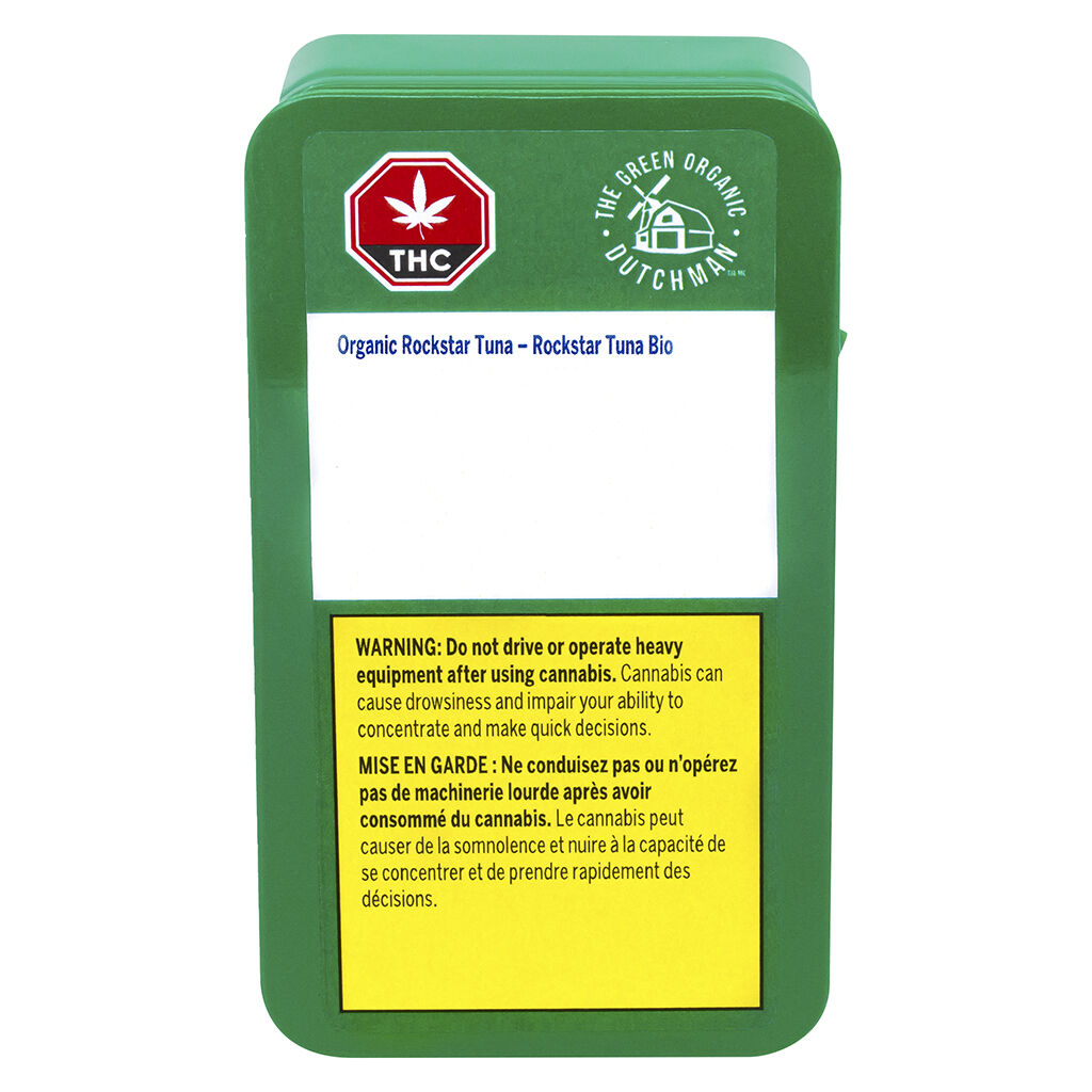 The Green Organic Dutchman - Organic Rockstar Tuna Pre-Rolls - The Green Organic Dutchman - Organic Rockstar Tuna - 3x0.5g