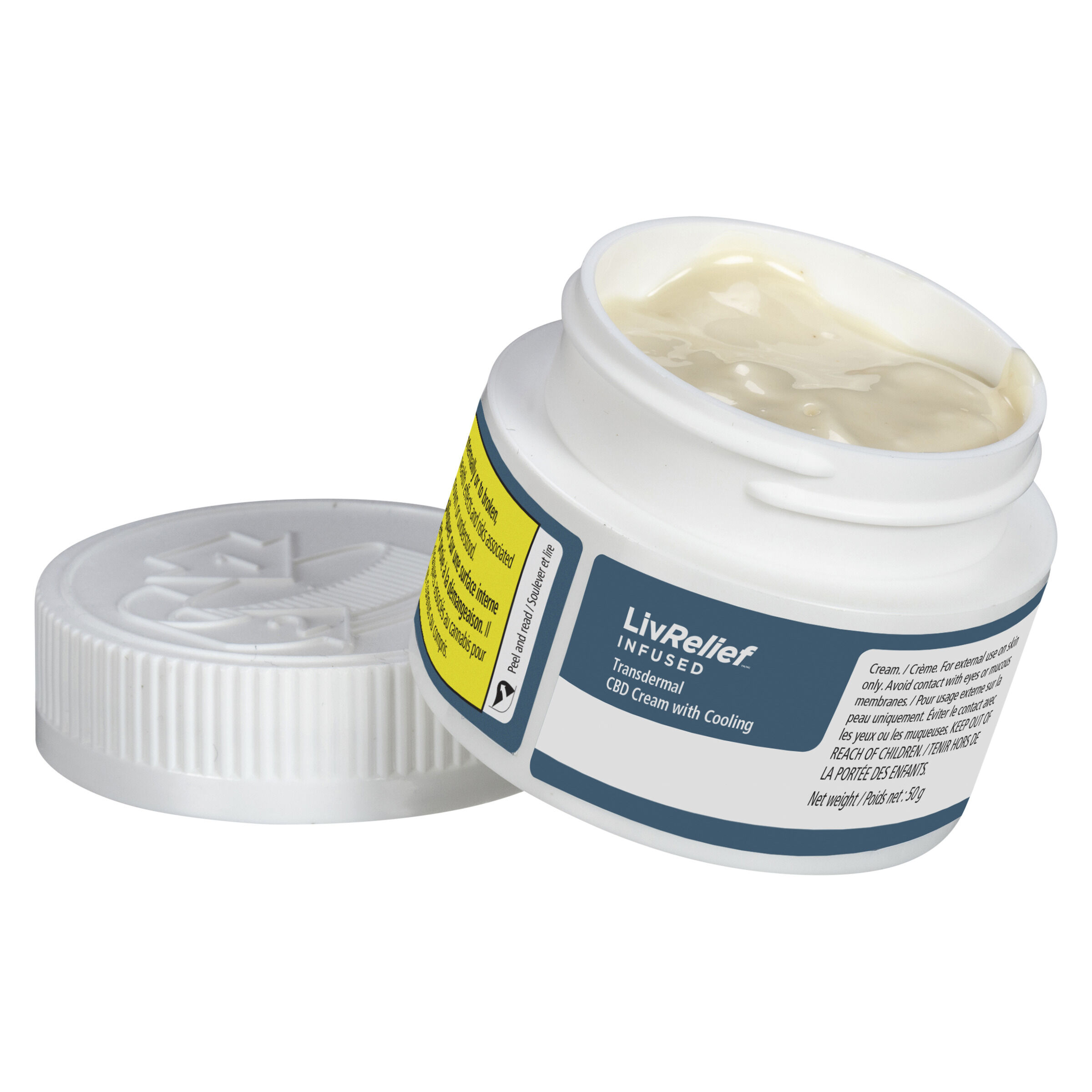 LivRelief Infused - Transdermal CBD Cream with Cooling - Hybrid - 50g