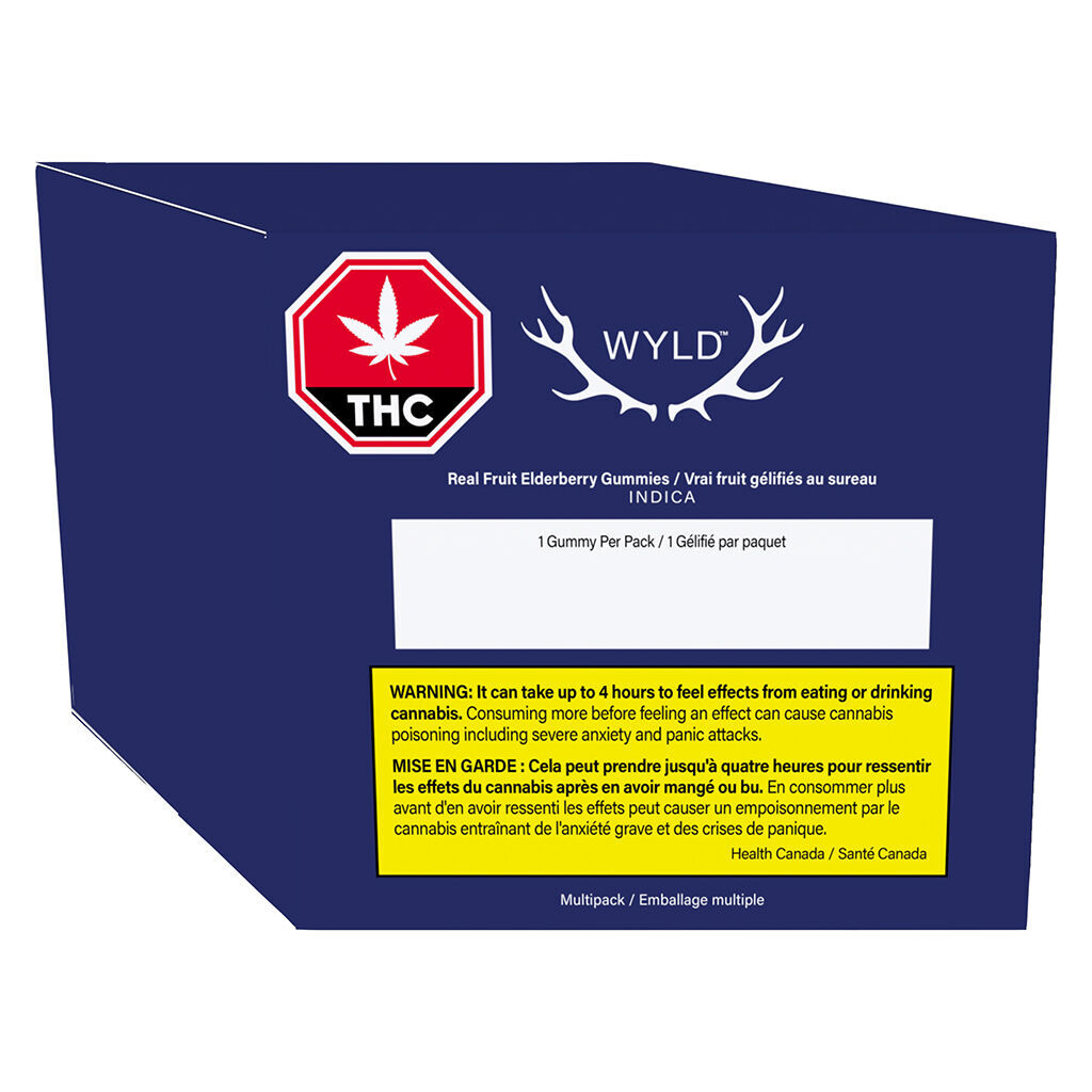 Wyld - Real Fruit Elderberry Indica Gummies 2:1 THC:CBN - 10x1 Pack