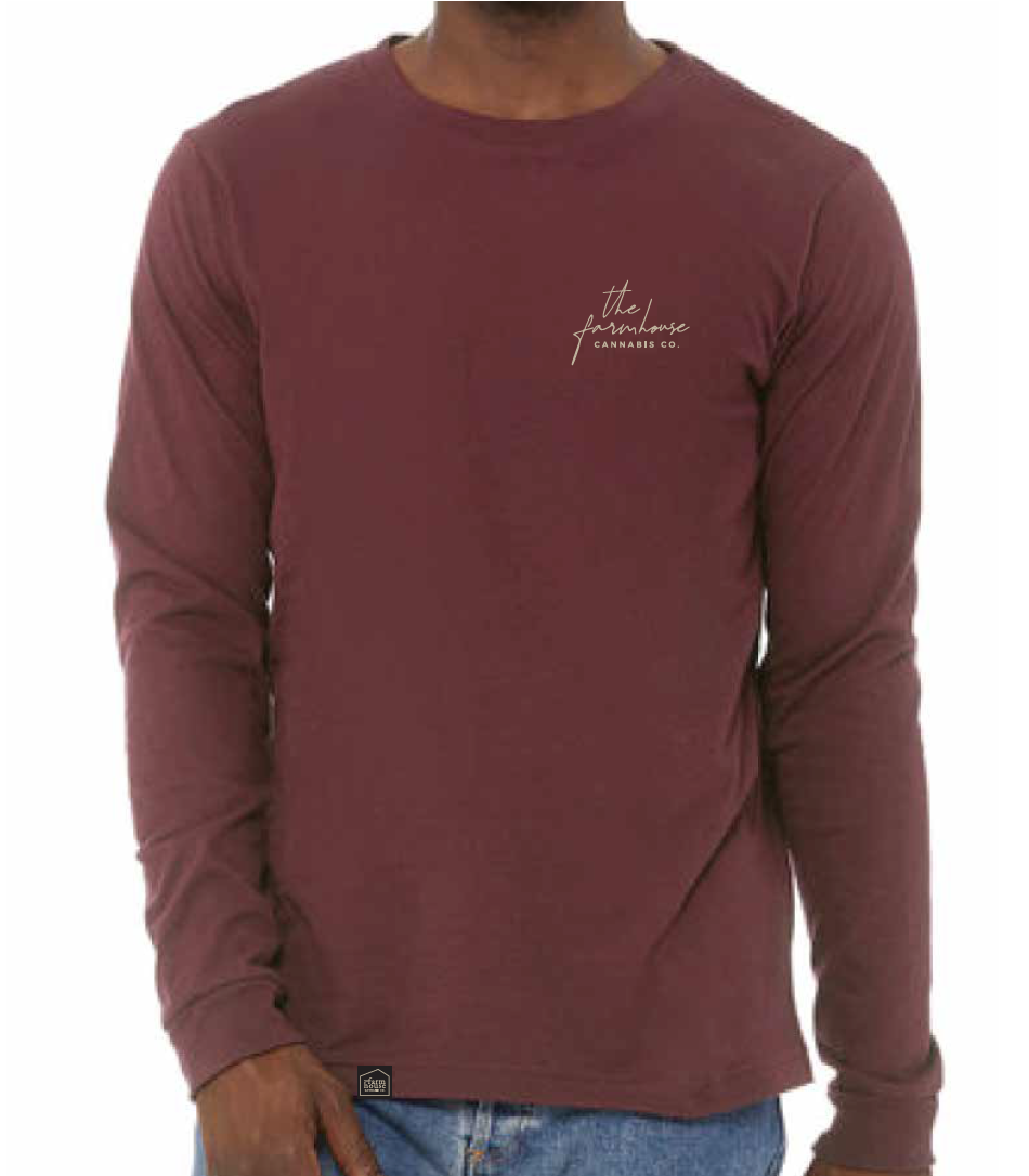 Farmhouse long sleeve t-shirt - maroon