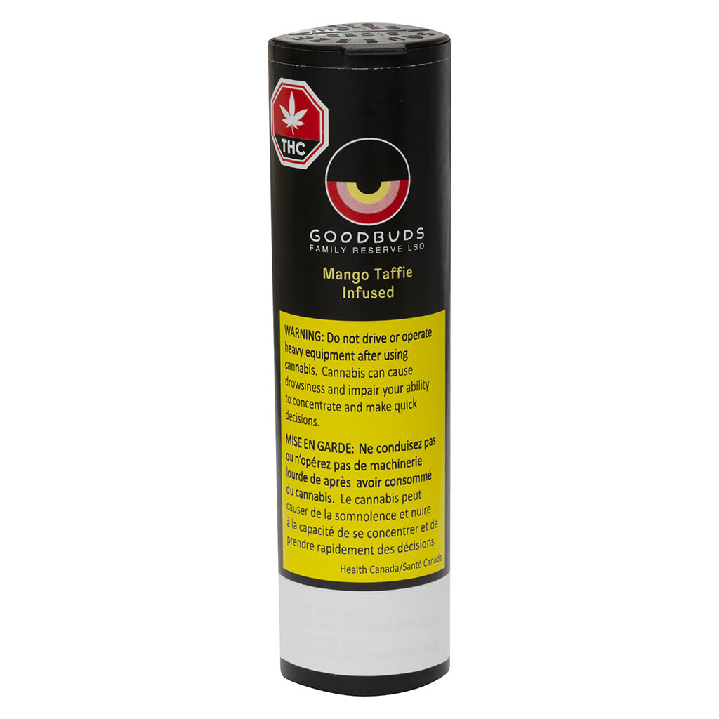 Good Buds - Family Reserve LSO - Mango Taffie Hash Infused Pre-Roll - Sativa - 3x0.5g