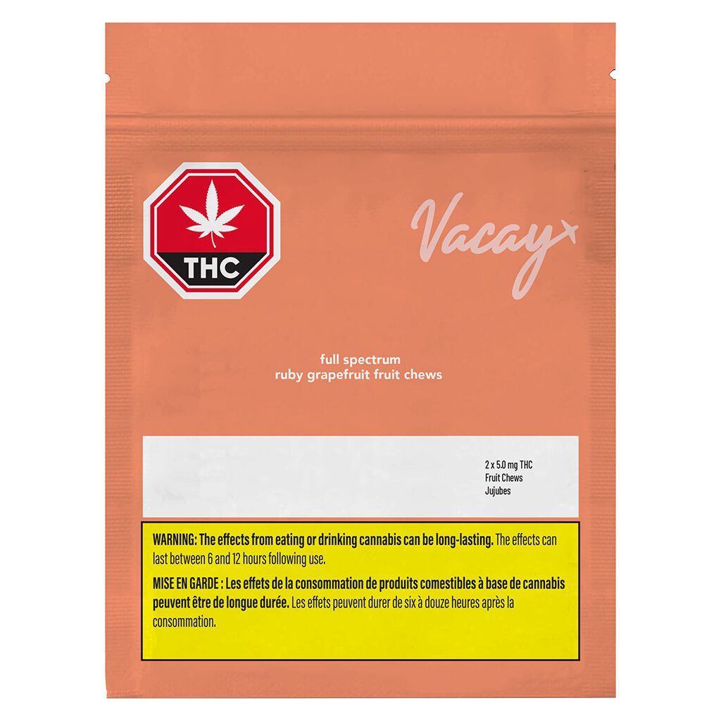 Vacay - Full Spectrum Ruby Grapefruit Fruit Chews - 2 Pack