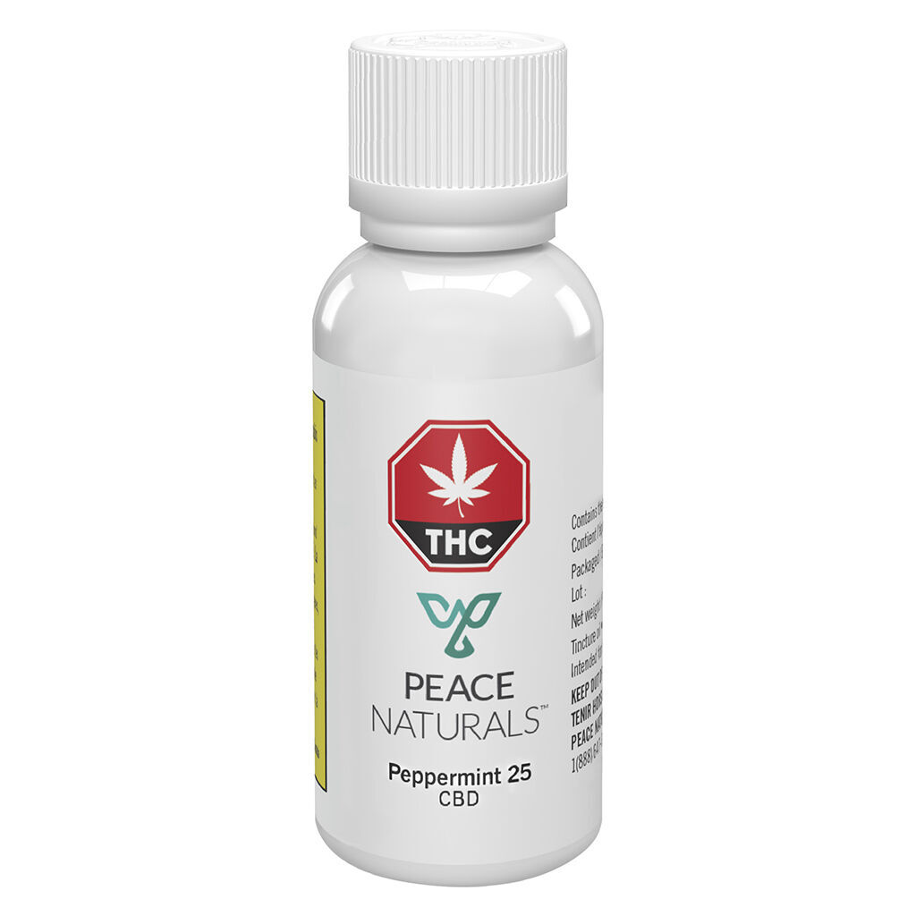 Peace Naturals - Peppermint 25 CBD Oil - Blend - 25ml