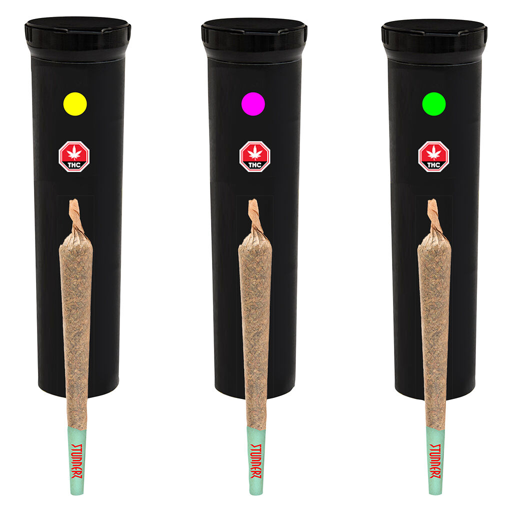 Stunnerz Fuzed - Stunnerz Distillate Infused Pre-Roll Mix Pack - Hybrid - 3x0.5g