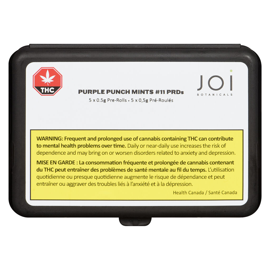 Joi Botanicals- Purple Punch Mints #11 Pre-Rolls- 5 x 0.5g
