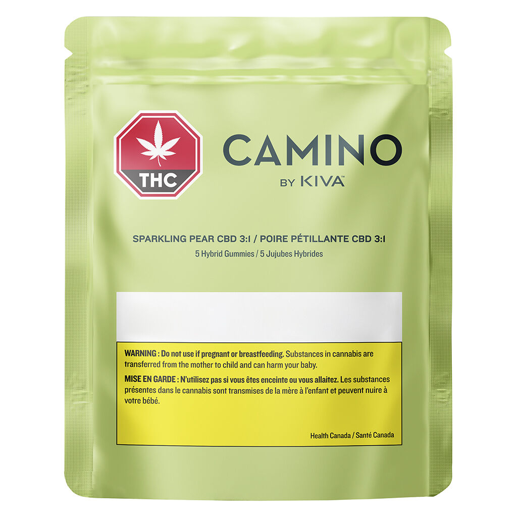 Camino - Sparkling Pear 3:1 CBD Soft Chews - Sativa - 5 Pack