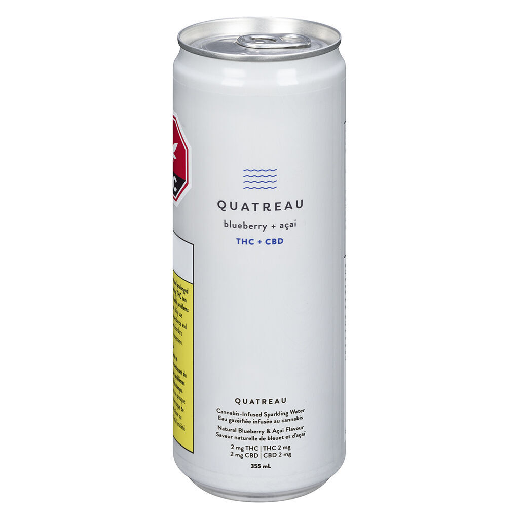Quatreau - Blueberry Acai Sparkling Water - Blend - 1x355ml