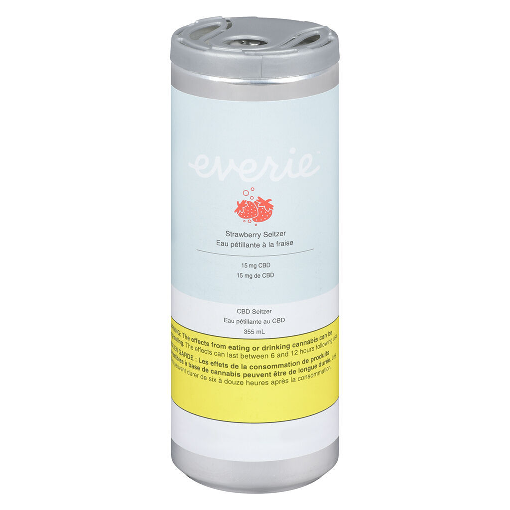 Everie - Strawberry CBD Seltzer Water - Blend - 1x355ml
