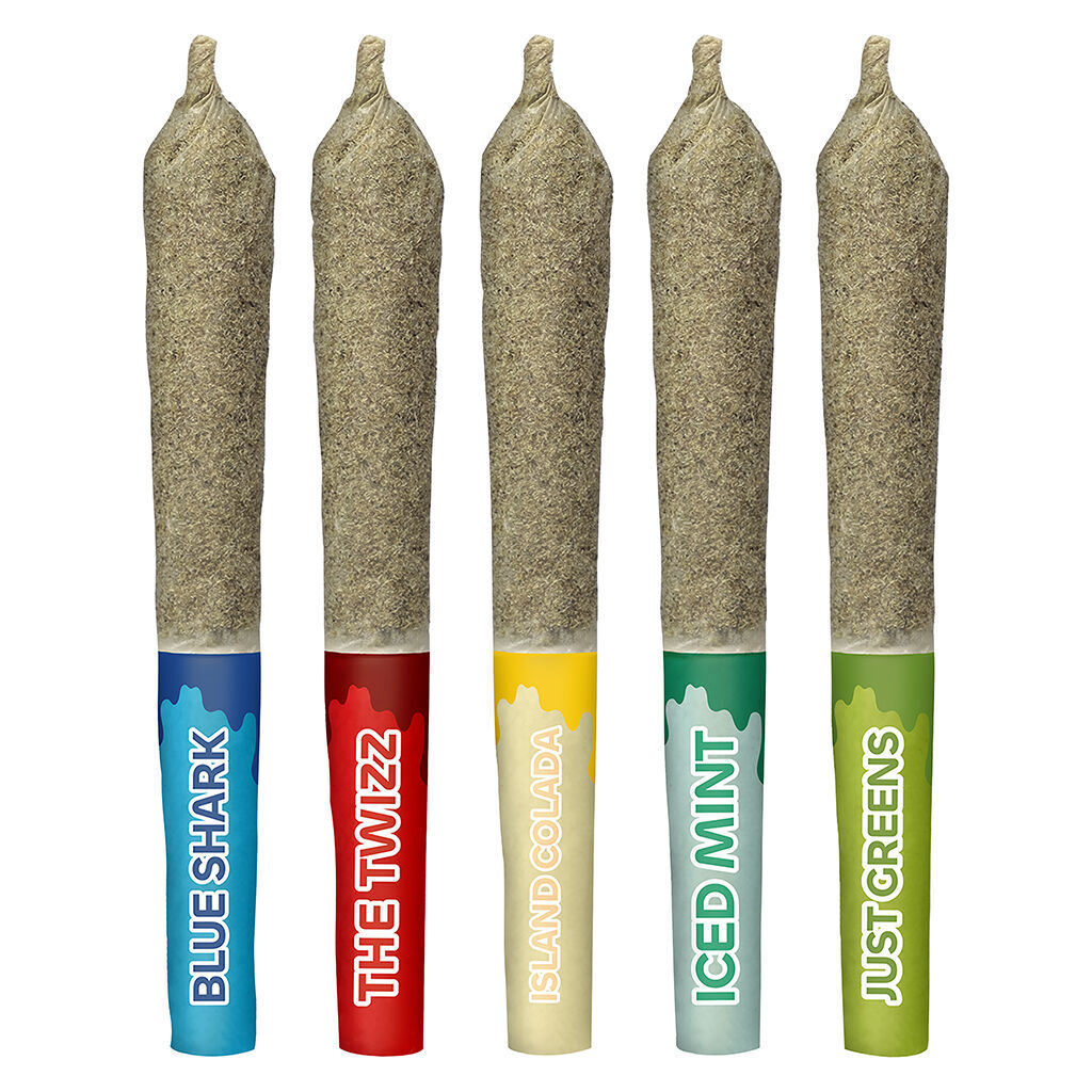 Sticky Greens - Five Of Diamonds - Liquid Diamond Double Infused Pre-Roll - Hybrid - 5x0.5g