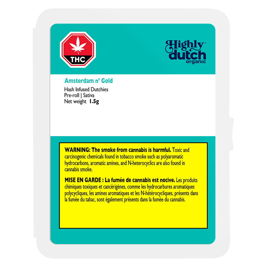 Highly Dutch Organic - Amsterdam n' Gold Hash - Sativa - 3x0.5g