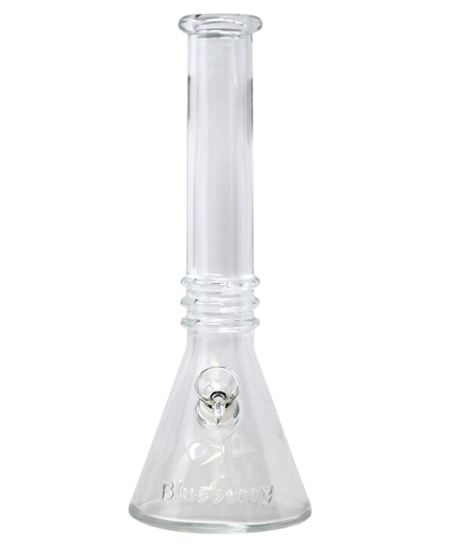 12" Blueberry Triple Ring Beaker - Clear