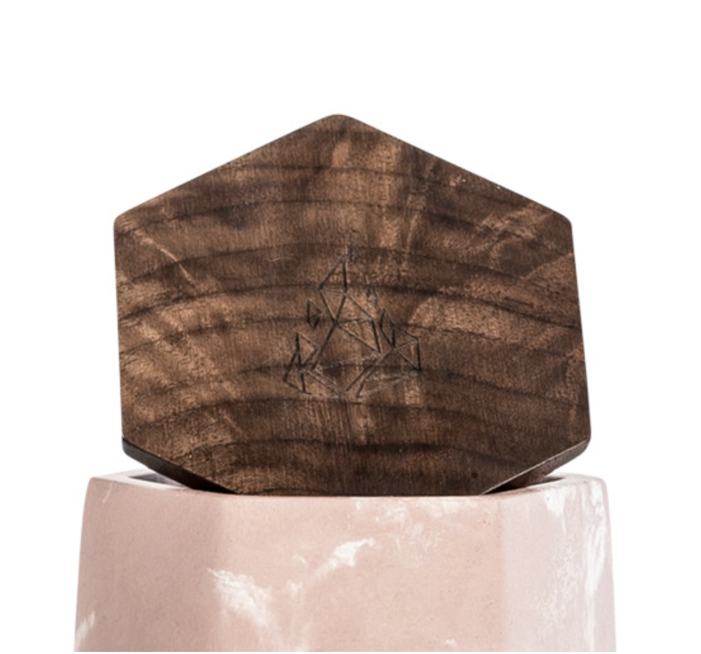 BRNT Malua - Concrete Storage Jar with Walnut Lid - Limited Edition - Berries n Cream