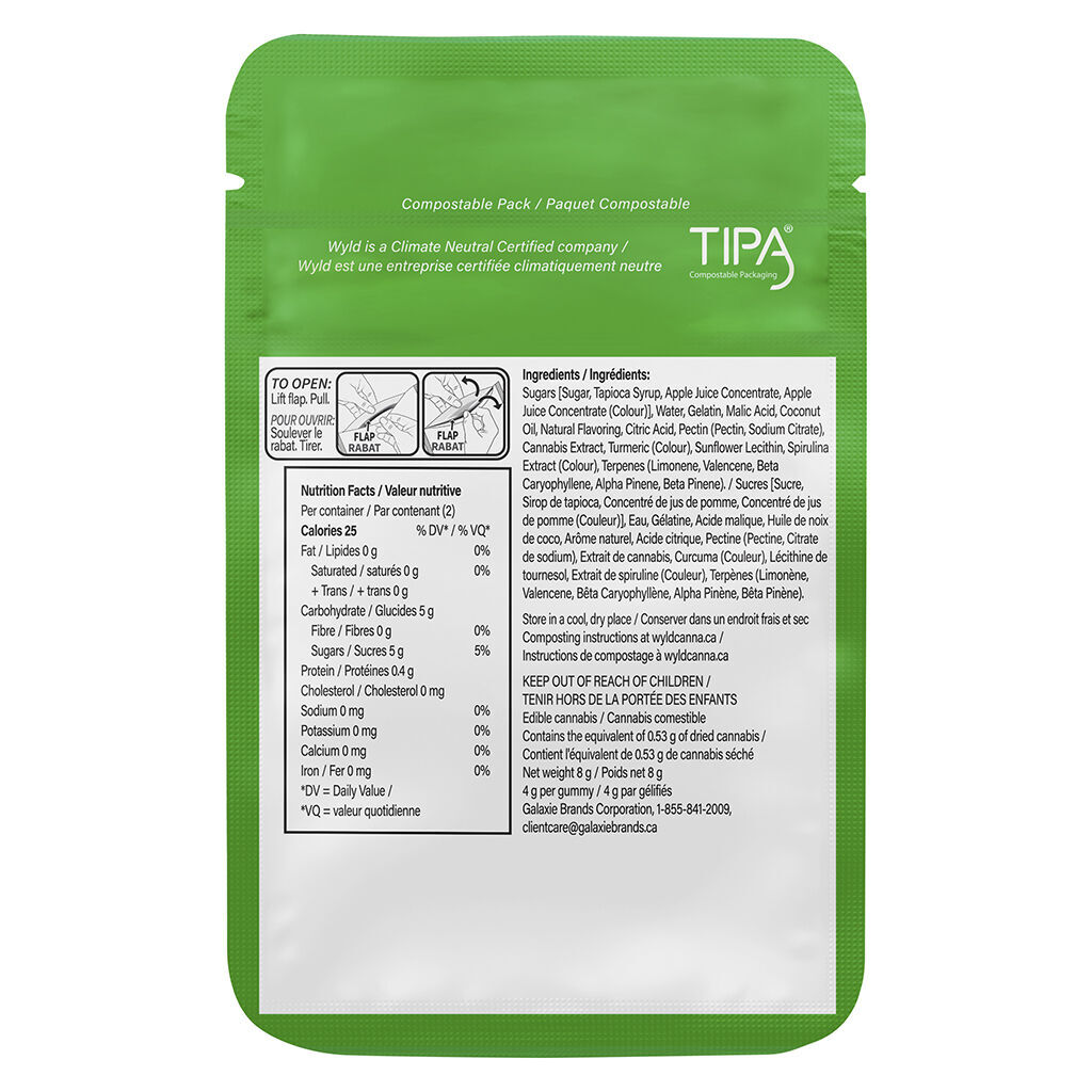 Wyld - Real Fruit Sour Apple Soft Chews - Sativa - 2 Pack
